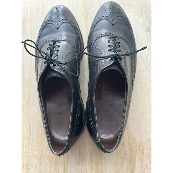 ALLEN EDMONDS CHESTER BLACK LEATHER WINGTIP OXFORDS DRESS SHOES US MENS SZ 10D - Picture 3 of 8